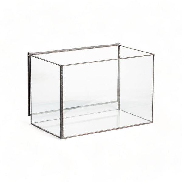 CDA Geometric Glass Box Terrarium With Lid - Castle Dawn Aquatics