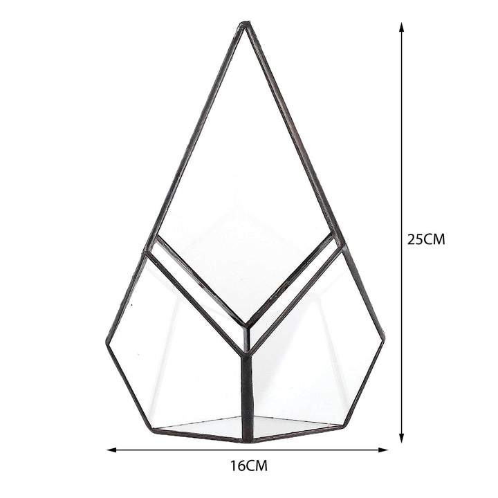 CDA Geometric Glass Open Diamond Terrarium - Castle Dawn Aquatics