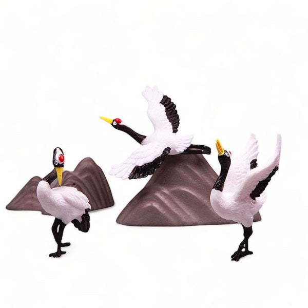 Mini Red-Crowned Crane Ornament Set of 3 - Castle Dawn Aquatics