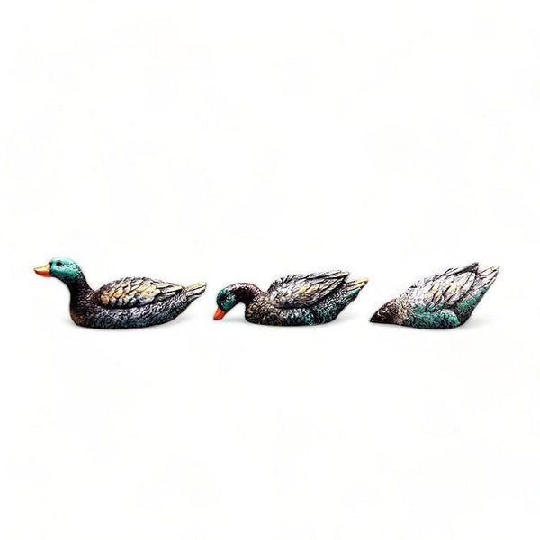 Mini Set of 3 Ducks (Mallards) Ornaments - Castle Dawn Aquatics