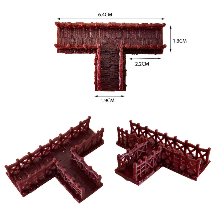 Replica Wooden Walkways - 3 Piece Sets - Castle Dawn Aquatics