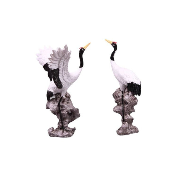 Small Red-Crowned Crane Ornament Set of 2 - Castle Dawn Aquatics