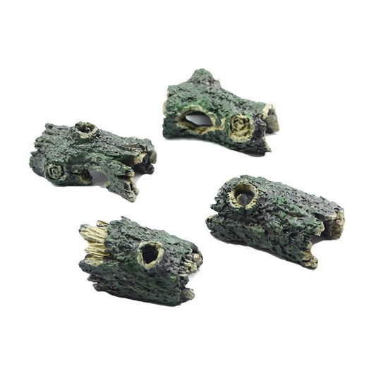 4 Piece Set of Mini Wood Ornaments - Castle Dawn Aquatics