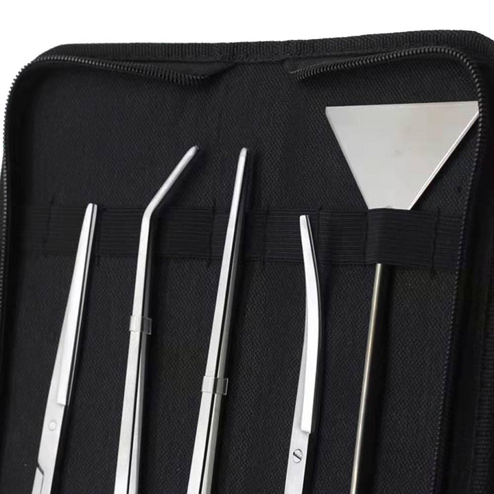 Aquarium Aquascaping Stainless Steel Five Piece Plant Tool Kit - Castle Dawn AquaticsAquarium Aquascaping Accessories Tools