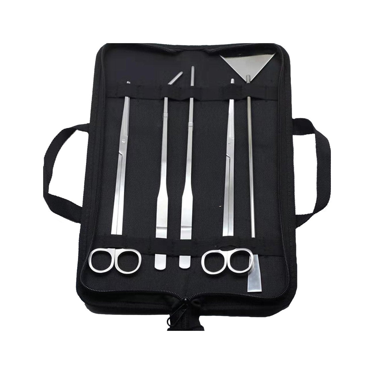 Black Carbon Stainless Steel Five Piece Aquascaping Tool Kit