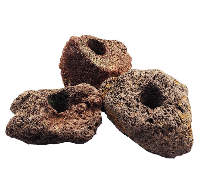 Aquarium Hardscape Red Lava Rock Planters - Castle Dawn Aquatics