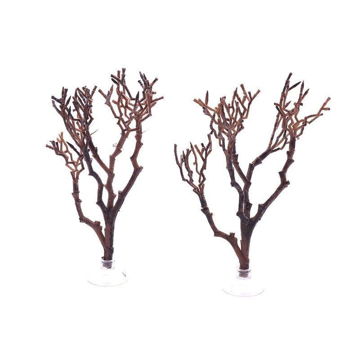 Artificial Medium Plastic Branch Tree With Suction Cup - Castle Dawn AquaticsArtificial Aquarium Plastic Fish Tank Plants