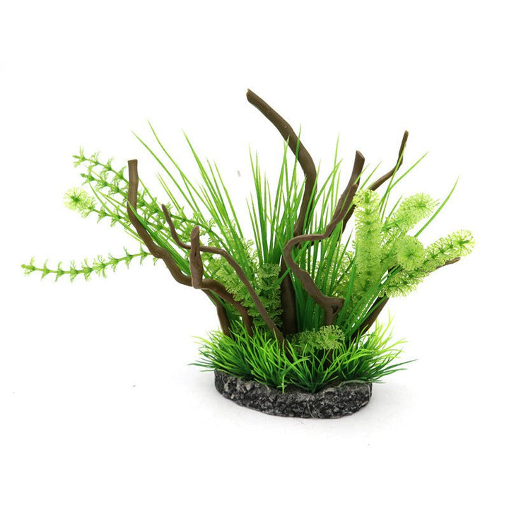 Artificial Spider Wood & Mixed Vallis Plant Ornament - Castle Dawn Aquatics