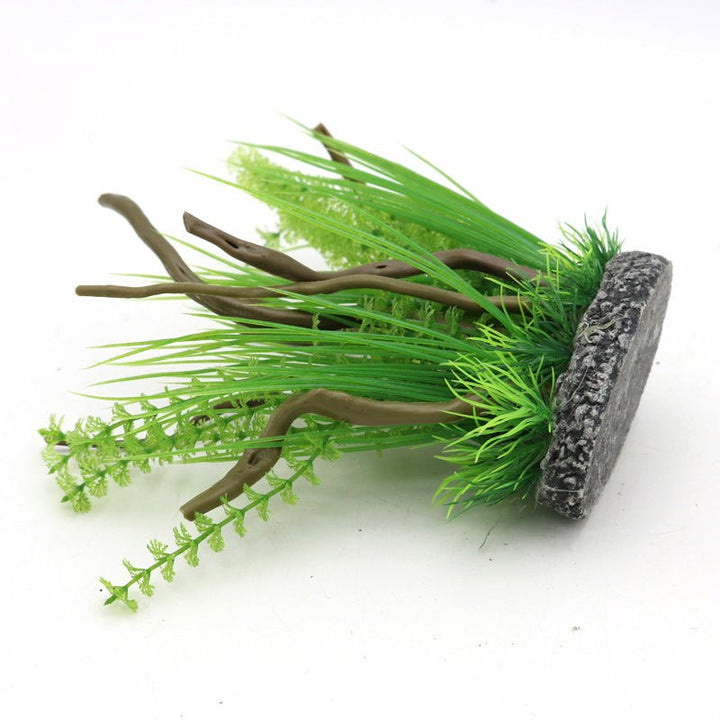 Artificial Spider Wood & Mixed Vallis Plant Ornament - Castle Dawn Aquatics