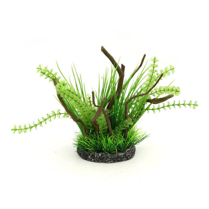 Artificial Spider Wood & Mixed Vallis Plant Ornament - Castle Dawn Aquatics