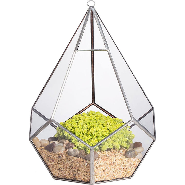 CDA Geometric Glass Open Hanging Terrarium - Castle Dawn Aquatics