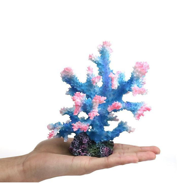 Eco-friendly Artificial Medium Blue Stag Coral Reef Decoration - Castle Dawn AquaticsAquarium Decor