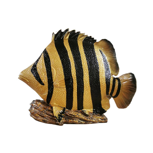 Extra Large Siamese Tiger Fish Wide Bar Datnoid Ornament Figure - Castle Dawn Aquatics