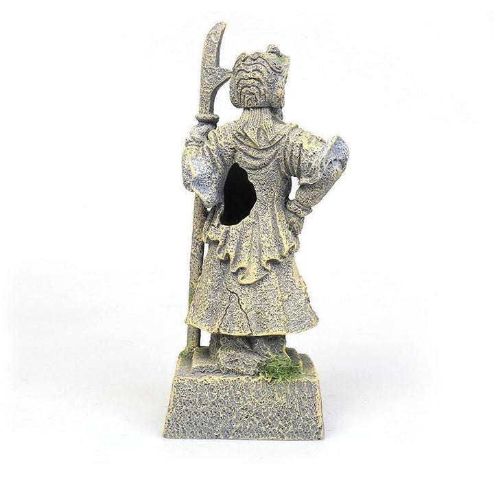 Medium Aged Chinese Guan Yu Warrior Ornament - Castle Dawn AquaticsAquarium Decor