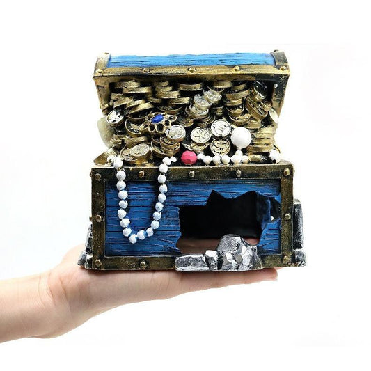 Medium Pirate Sucken Treasure Chest Aquarium Ornament - Castle Dawn AquaticsAquarium Decor