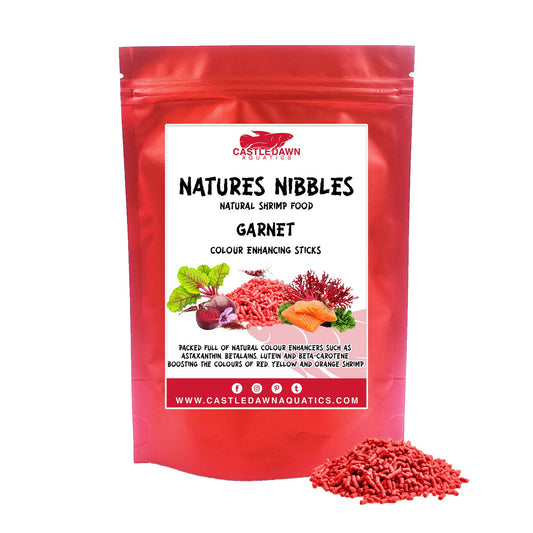 Natures Nibbles GARNET Colour Enhancer Shrimp Food 50g - Castle Dawn Aquatics