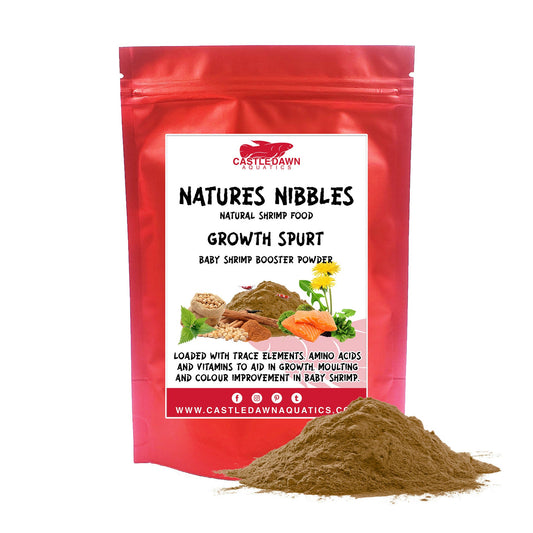 Natures Nibbles GROWTH SPURT Baby Shrimp Food 50g - Castle Dawn Aquatics