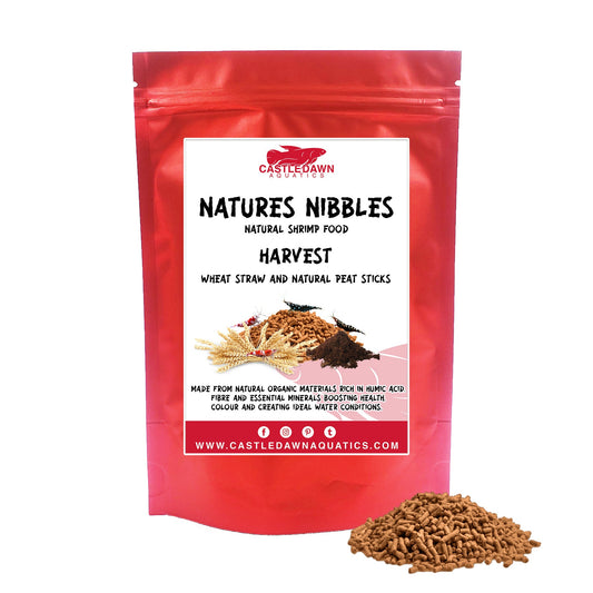 Natures Nibbles HARVEST Wheat Stalk & Peat Shrimp Food 50g - Castle Dawn Aquatics