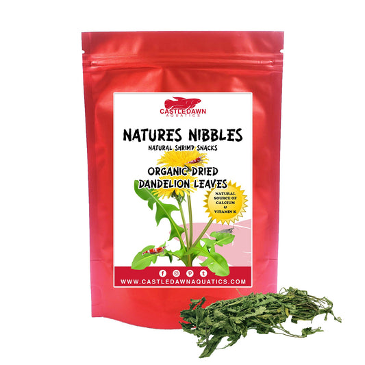 Natures Nibbles Shrimp Snack Dried Dandelion leaves 100g - Castle Dawn Aquatics