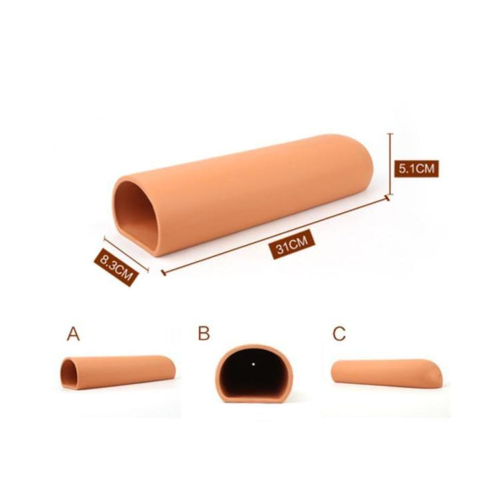 Orange Ceramic Hiding Shelter Pleco Spawning Cave - Castle Dawn AquaticsAquarium Decor