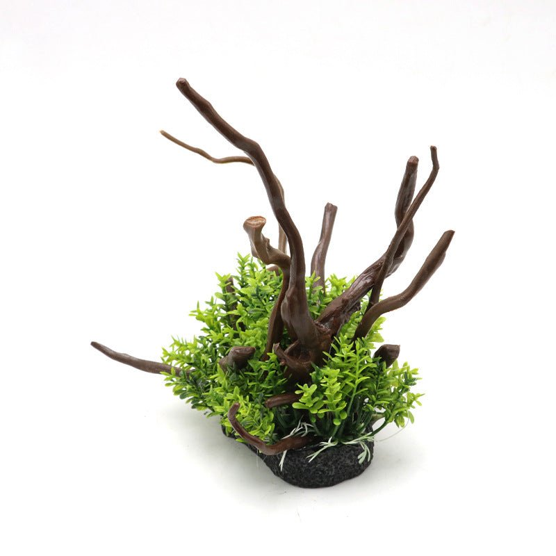 Artificial Aquarium Fish Tank Spider Wood & Moss Ornament – Castle Dawn ...