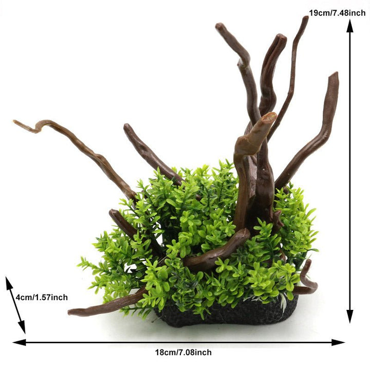 Realistic Artificial Aquarium Spiderwood & Moss - Castle Dawn Aquatics