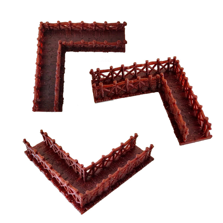 Replica Wooden Walkways - 3 Piece Sets - Castle Dawn Aquatics