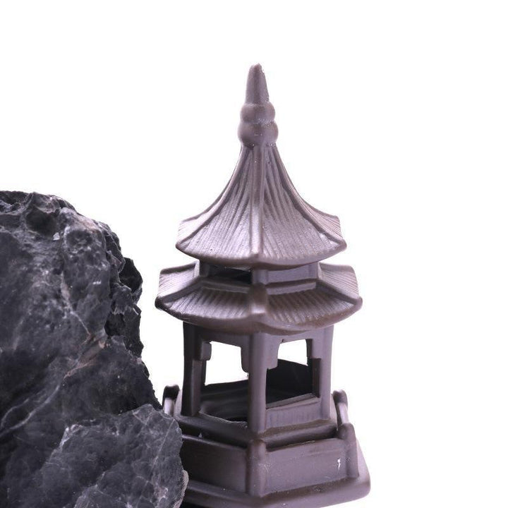 Set of Asian Pagoda Zen Style Ceramic Ornaments - Castle Dawn AquaticsAquarium Decor