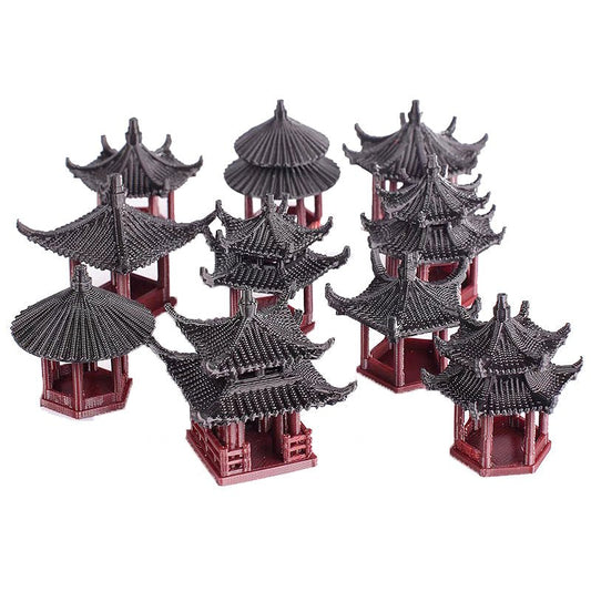 Small Pagoda Set of 10 - Castle Dawn Aquatics