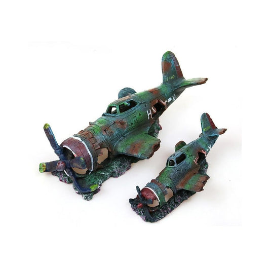 World War 2 Military Thunderbolt Fighter Airplane Wreck - Castle Dawn AquaticsAquarium Decor